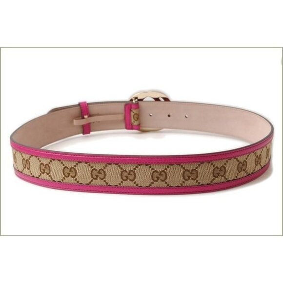 Gucci Belt GG Brown Beige Pink Fwcgg 8961 main image 6